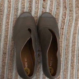 Nine West peep toe booties.